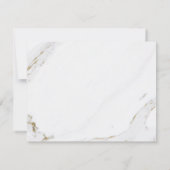 Luxe moderne Goldmarmor personalisiert Stationery Dankeskarte (Rückseite)