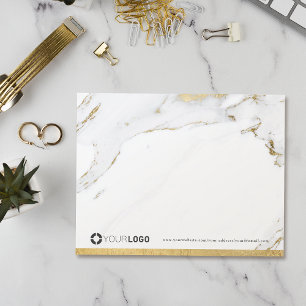 Luxe moderne Goldmarmor personalisiert Stationery Dankeskarte