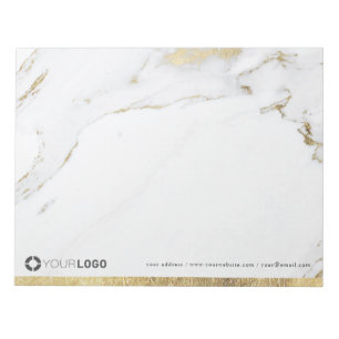 Luxe moderne Goldmarmor personalisiert Stationery Notizblock