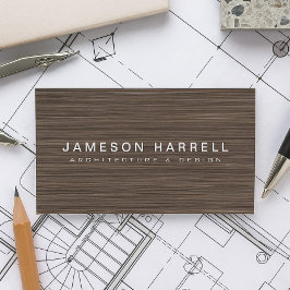 Luxe moderne Holzarchitektur, Möbeldesigner Visitenkarte