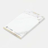 Luxe moderne Imitat Logo der Goldmarmorfirma Post-it Klebezettel (angewinkelt)