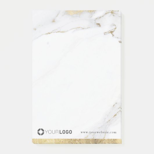 Luxe moderne Imitat Logo der Goldmarmorfirma Post-it Klebezettel (Vorderseite)