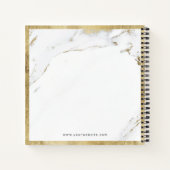 Luxe moderne Imitate Gold Marmor Firmenlogo Notizblock (Rückseite)
