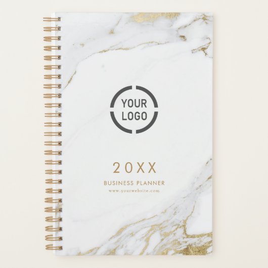 Luxe moderne Imitate Gold Marmor Firmenlogo Planer (Vorderseite)