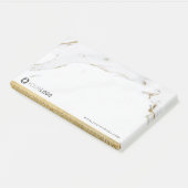 Luxe moderne Imitate Gold Marmor Firmenlogo Post-it Klebezettel (angewinkelt)