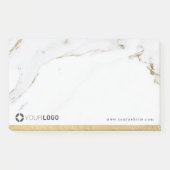 Luxe moderne Imitate Gold Marmor Firmenlogo Post-it Klebezettel (Vorderseite)