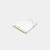 Luxe moderne Imitate Gold Marmor Firmenlogo Post-it Klebezettel (angewinkelt)