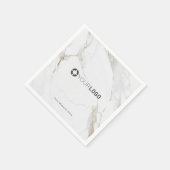 Luxe moderne Imitate Gold Marmor Firmenlogo Serviette (Ecke)