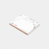 Luxe moderne Imitate Rose Gold Marmor Firmenlogo Post-it Klebezettel (angewinkelt)