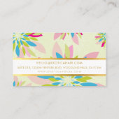 LUXE MODERNE künstlerische Blume Limon Aquarell Visitenkarte (Rückseite)