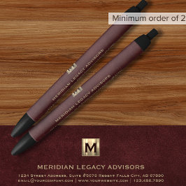 Luxe Monogram Burgundy Pen Kugelschreiber