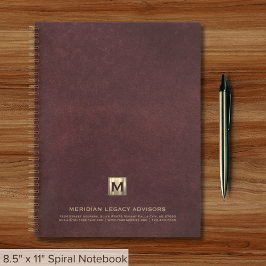 Luxe Monogram Business Notebook Notizblock