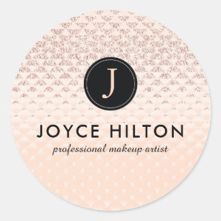 Luxe Monogram Rose Gold Stickers