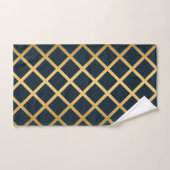 LUXE NAVY ABSTRAKT GOLD GRID BATH TOWEL SET (Handtuch)