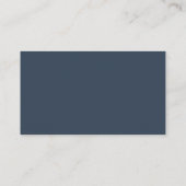 Luxe Navy Blau | Hochzeitswebsite QR Code Begleitkarte (Rückseite)