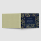 LUXE NAVY GOLD KRAFT ELEGANTE ROSE BLUMENWEDD GÄSTEBUCH (Voll)
