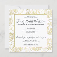 LUXE NAVY GOLD WHITE ROSE FLORAL WORKSHOP EREIGNIS