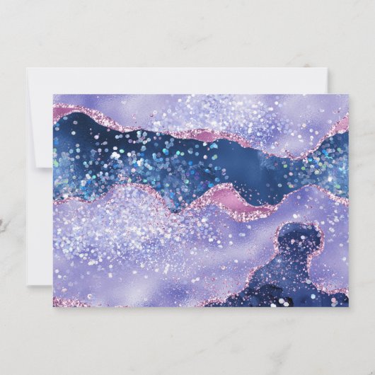 LUXE NAVY LILA GOLD SAVE THE DATE (Rückseite)