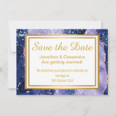 LUXE NAVY LILA GOLD SAVE THE DATE (Vorderseite)