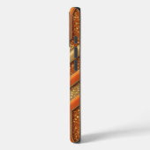 Luxe Orange Glitzer Gold Glitzer iPhone 16 Fall Case-Mate iPhone Hülle (Rückseite / Links)