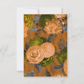 LUXE ORANGE GOLD WHITE RESPONSE RSVP CARD KARTE (Rückseite)