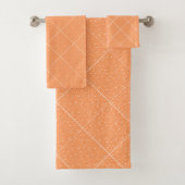 LUXE ORANGE SPOT ABSTRAKT BATH TOWEL SET (Insitu)