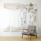 Luxe Orchid Elegance Wedding Backdrop Wandteppich (Beispiel (Horizontal))