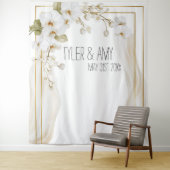 Luxe Orchid Elegance Wedding Backdrop Wandteppich (Beispiel)
