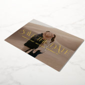 Luxe Overlay FOIL Wedding Save the Date Card Folieneinladung (Gedreht)