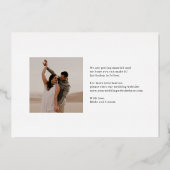 Luxe Overlay FOIL Wedding Save the Date Card Folieneinladung (Rückseite)