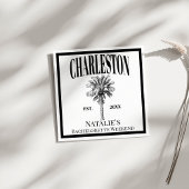 Luxe Palm Trees Charleston Coastal Bachelorette Serviette