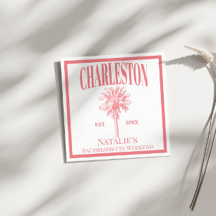 Luxe Palmen Charleston Coastal Junggesellinnenabsc Serviette