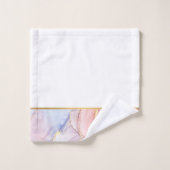 LUXE PASTEL WHIRLMARBLE GOLD BADEZIMMER TOWEL SET (Waschlappen)