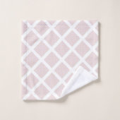 LUXE PASTEL ZICKZACK WHITE GRID BADHANDTUCH SET (Waschlappen)
