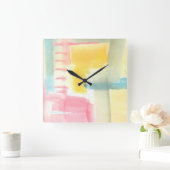 Luxe Pastelli Quadratische Wanduhr (Zuhause)