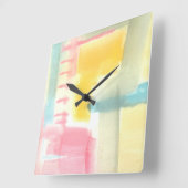 Luxe Pastelli Quadratische Wanduhr (Winkel)