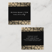 Luxe Pattern Trim Quadratische Visitenkarte (Vorne/Hinten)