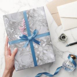 Luxe-Perle-Silber-Glanz-Frost-Abstraktmuster Geschenkpapier