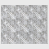 Luxe-Perle-Silber-Glanz-Frost-Abstraktmuster Geschenkpapier (Flach)