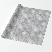 Luxe-Perle-Silber-Glanz-Frost-Abstraktmuster Geschenkpapier (Ungerollt)