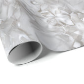 Luxe-Perle-Silber-Glanz-Frost-Abstraktmuster Geschenkpapier (Rolleneckpunkt)