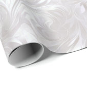 Luxe-Perle-Silber-Schimmer-Frost-Abstraktmuster Geschenkpapier (Rolleneckpunkt)