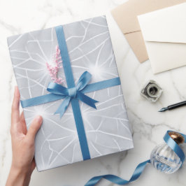 Luxe-Perle-Silber-Schimmer-Frost-Abstraktmuster Geschenkpapier