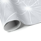 Luxe-Perle-Silber-Schimmer-Frost-Abstraktmuster Geschenkpapier (Rolleneckpunkt)