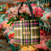 Luxe Personalisiert Olive Green, Gold & Pink Karie Tasche