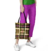 Luxe Personalisiert Olive Green, Gold & Pink Karie Tasche