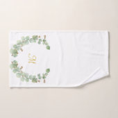 LUXE-PERSONALISIERTE EUCALYPTUS-GOLD-KRAFT 2 BADHANDTUCH SET (Handtuch)