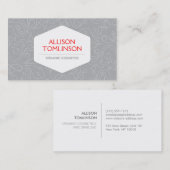 LUXE PERSÖNLICHE IDENTITÄT IN RED & GRAY Nr. 2 Visitenkarte (Vorne/Hinten)