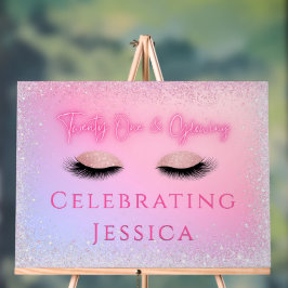Luxe Pink 21 & 21. Geburtstag Acrylschild