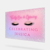 Luxe Pink 21 & 21. Geburtstag Acrylschild (Winkel)